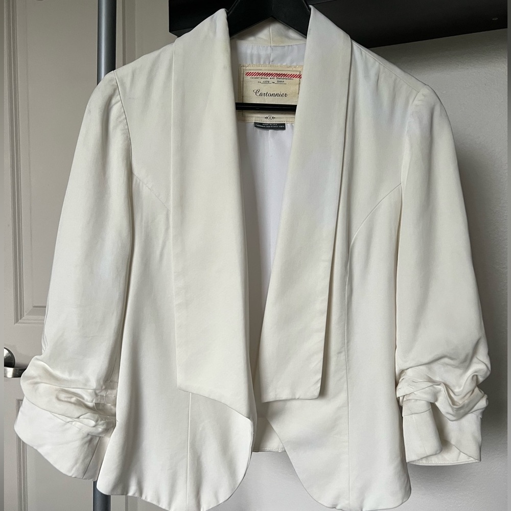 Cartonniare Womens white blazer from Anthropologie